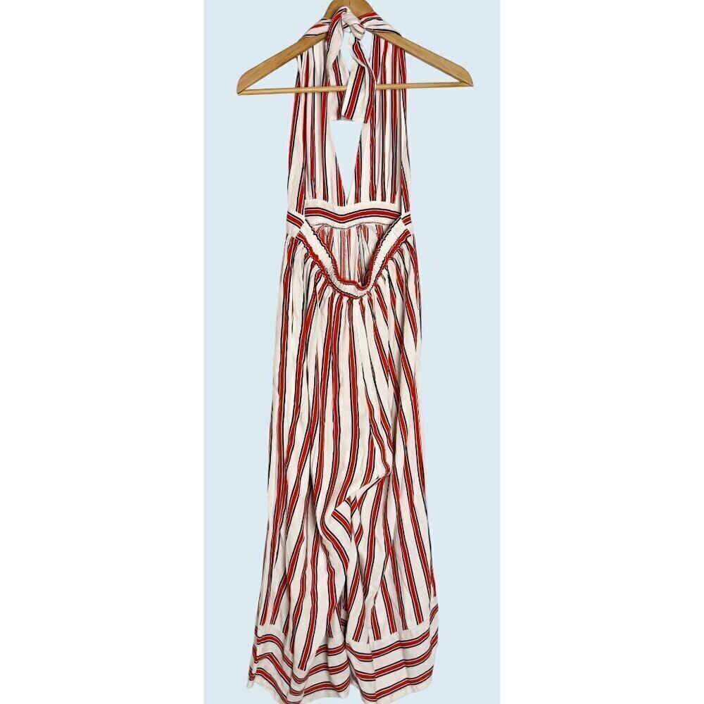 URBAN OUTFITTERS Raven Red White Blue Halter Neck Jumpsuit Sz M - Picture 5 of 8